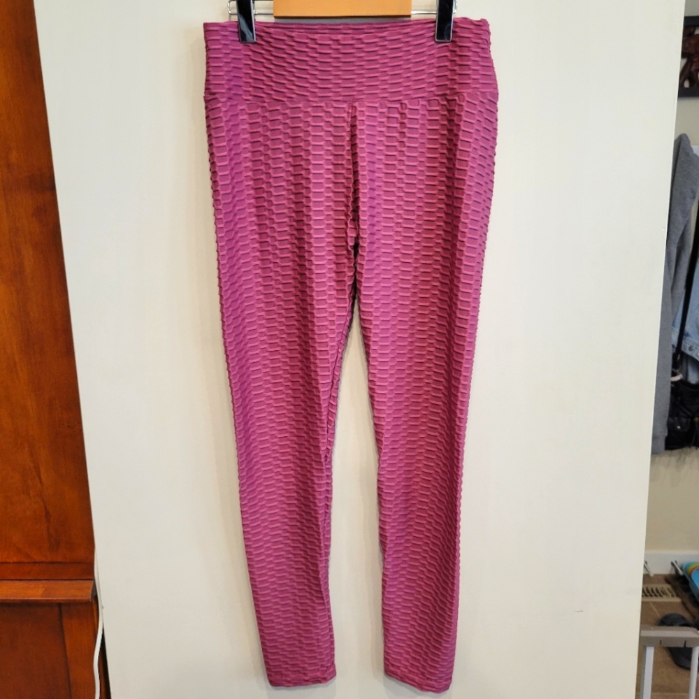 Tiktok leggings butt enhancing lifting pink pants yoga gym